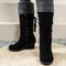 New Casual Womens Shoes With Wedge Heel Cross Strap Winter Boots Comfortable And Warm 1