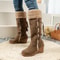 New Casual Womens Shoes With Wedge Heel Cross Strap Winter Boots Comfortable And Warm 2