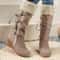 New Casual Womens Shoes With Wedge Heel Cross Strap Winter Boots Comfortable And Warm 5