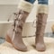 New Casual Womens Shoes With Wedge Heel Cross Strap Winter Boots Comfortable And Warm 5