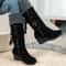 New Casual Womens Shoes With Wedge Heel Cross Strap Winter Boots Comfortable And Warm 6