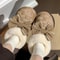 Warm Platform Ankle Boots Bowknot Winter Snow Booties For Women Indoor Fluffy Slippers House Flats 3