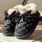 Warm Platform Ankle Boots Bowknot Winter Snow Booties For Women Indoor Fluffy Slippers House Flats 4