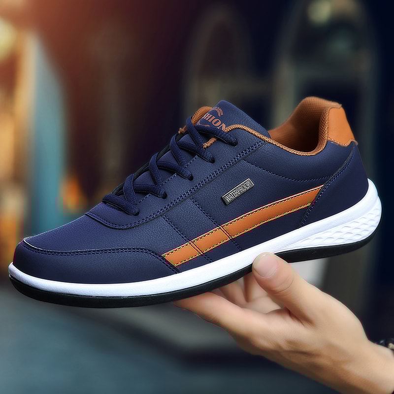 Trendy Leather Men Sneakers Casual Shoes Nonslip Italian Breathable Footwear Leisure Vulcanized Mal 1
