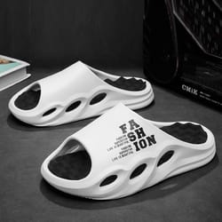 summer non-slip men shower slippers indoor outdoor sandals beach flip flop thick sole massage slides for men