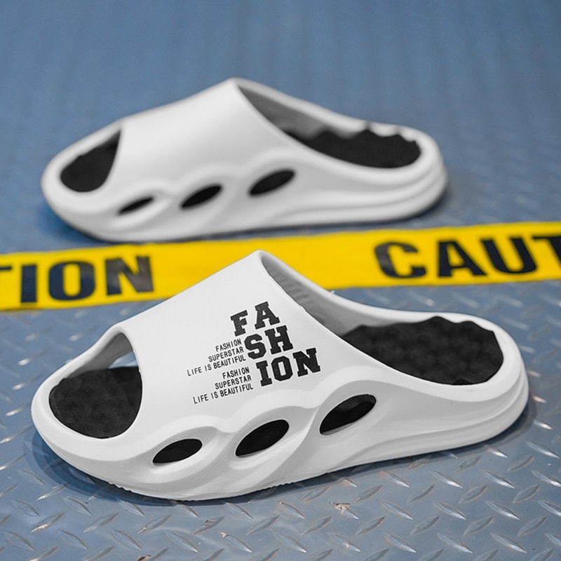 Summer NonSlip Men Shower Slippers Indoor Outdoor Sandals Beach Flip Flop Thick Sole Massage Slides 6