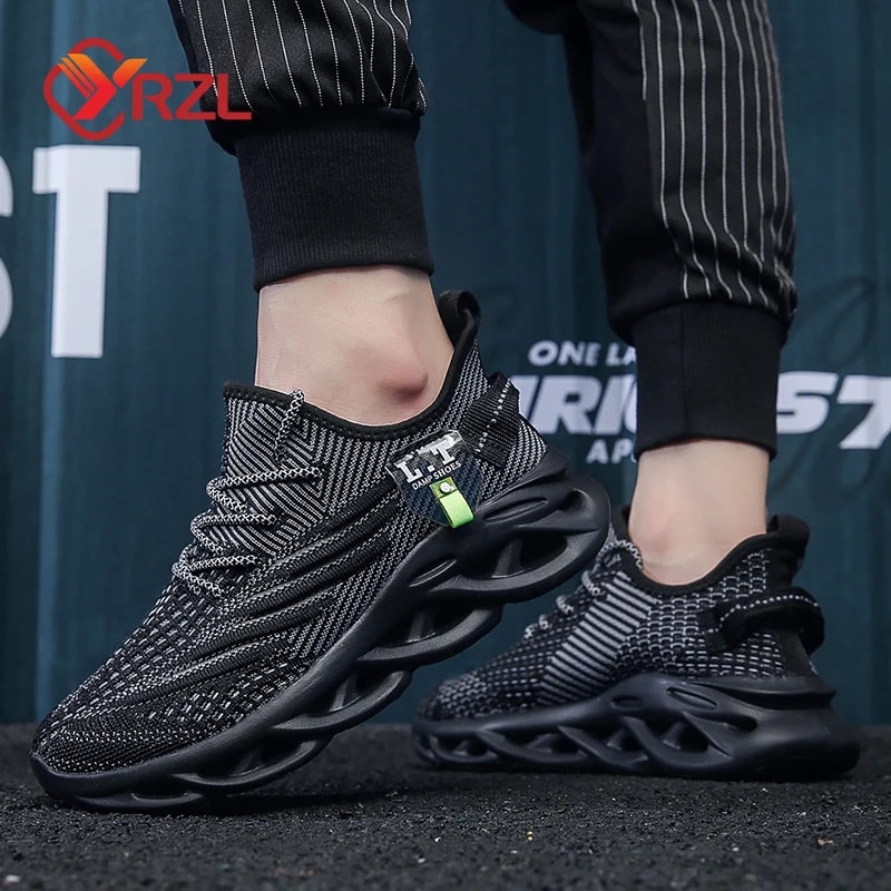 Breathable Mesh Men Sports Running Jogging Shoes Casual Sneakers Black Outdoor Light Shockabsorptio 4