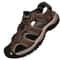 Mens Sandals Leather Casual Beach Shoes Handmade Thick Bottom Rubber SlipOn Breathable Upgraded Ver 0