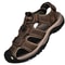 Mens Sandals Leather Casual Beach Shoes Handmade Thick Bottom Rubber SlipOn Breathable Upgraded Ver 0