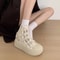 Buckle Strap Canvas Shoe for Women, High Top Female Shoes Design, High Street Grace Walking Zip Simplicity Style