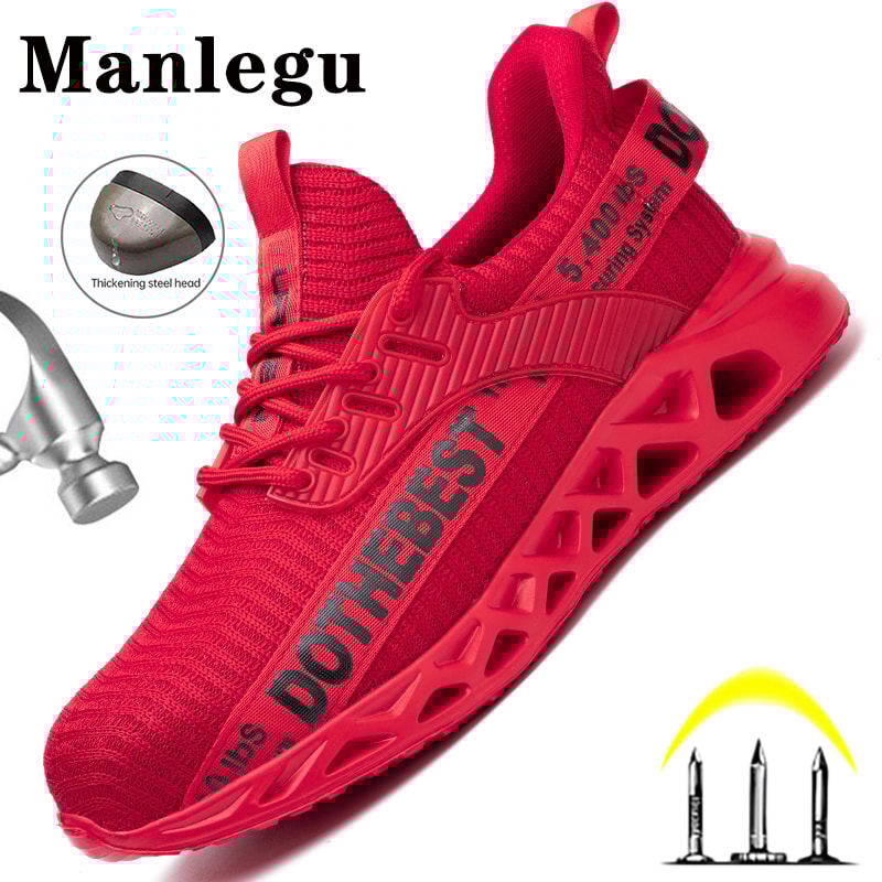Lightweight Work Sneakers Steel Toe Safety Shoes For Men Women Puncture Proof Work Shoes Unisex Saf