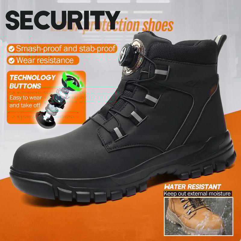 Indestructible Steel Toe Work Boots Waterproof Safety Boots Men Stab Resistant Anti Smash Safety Sh 3