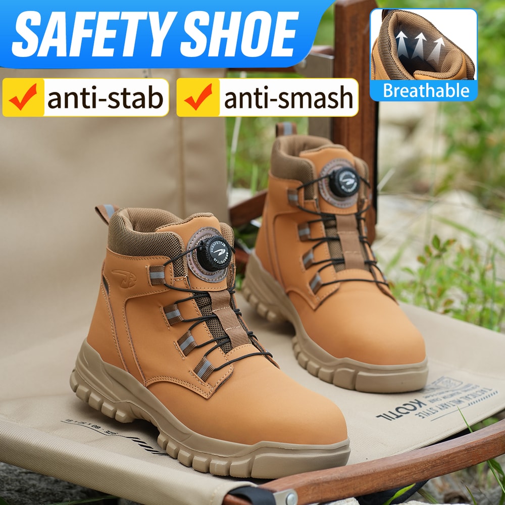 Indestructible Steel Toe Work Boots Waterproof Safety Boots Men Stab Resistant Anti Smash Safety Sh 4