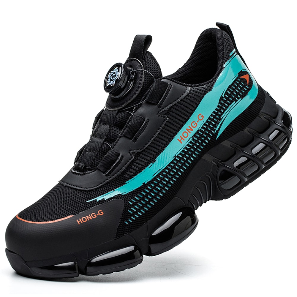 Rotary Buckle Mens Work Shoes Protective Safety Sneakers Steel Toe Industrial Puncture Proof Anti S 6