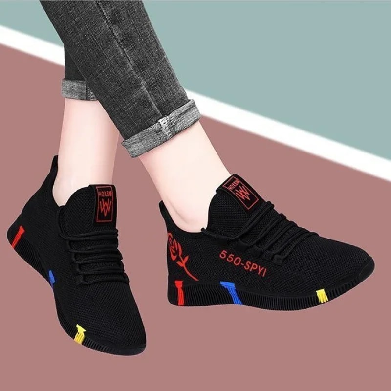 Women Air Mesh Tenis Feminino Shoes Vulcanized Platform Sneakers Casual Flats Lace Up Light Soft Ba 6