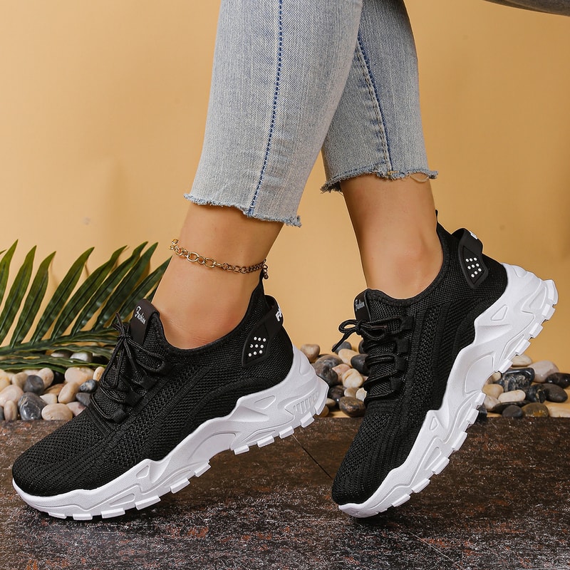 Womens Versatile Sports Shoes Breathable Single Mesh Dad Shoes Casual Womens Shoes For Comfort And 7