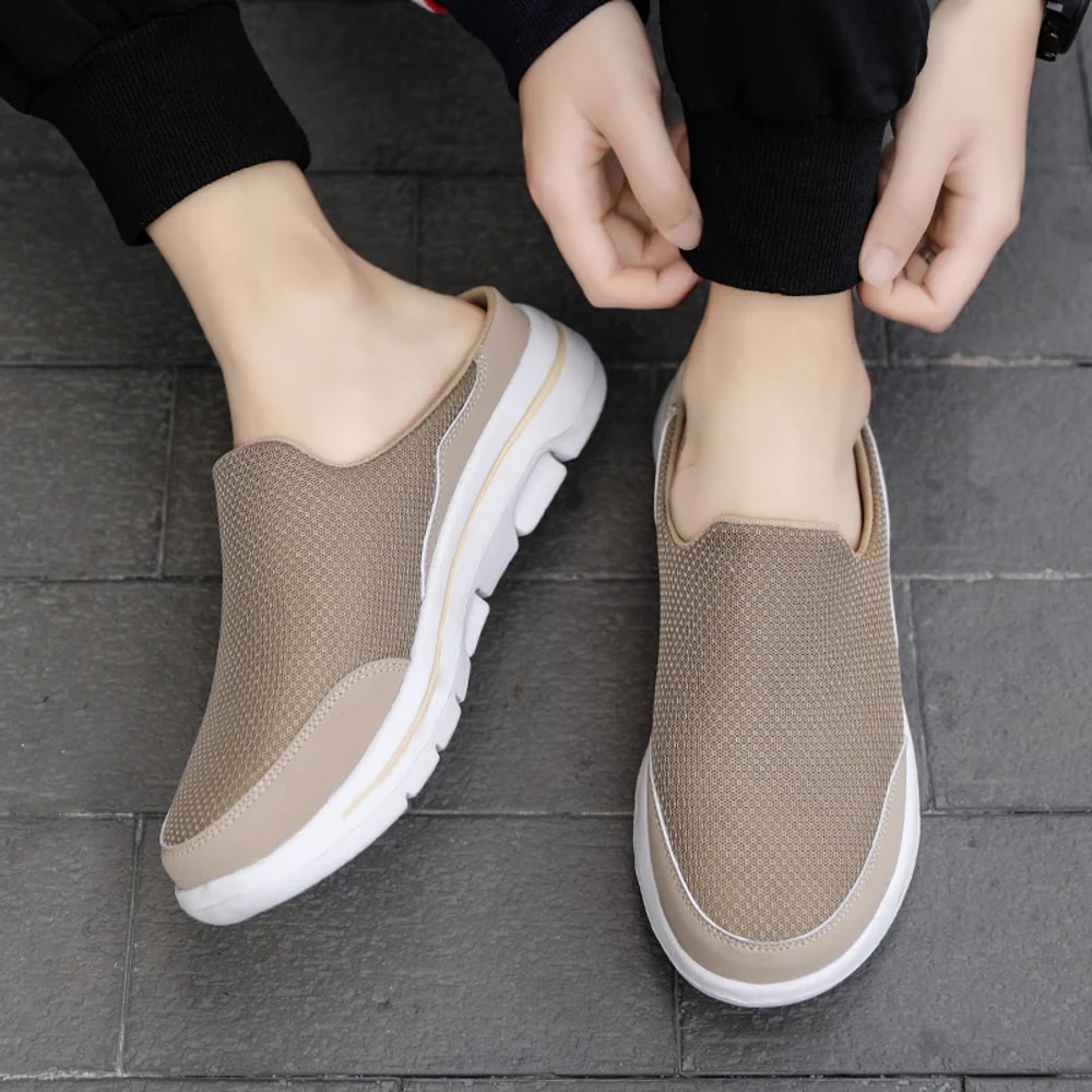 Breathable Men Slippers Summer Indoor Shoes Thick Bottom Slides Fashion Couple Walking 2