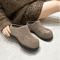 Womens Slippers Retro Platform Slippers Women Autumn Flannel Closed Toe Round Toe Wear 4