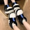 Winter Warm Shoes Women High Top Snow Boots Plush Lining Indoor Slippers Couples Platform Heel Fema 2