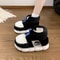 Winter Warm Shoes Women High Top Snow Boots Plush Lining Indoor Slippers Couples Platform Heel Fema 0