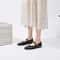 Genuine Leather Mary Jane Shoes Women Square Toe Snap Ballet Cowhide Flat Shoes 2