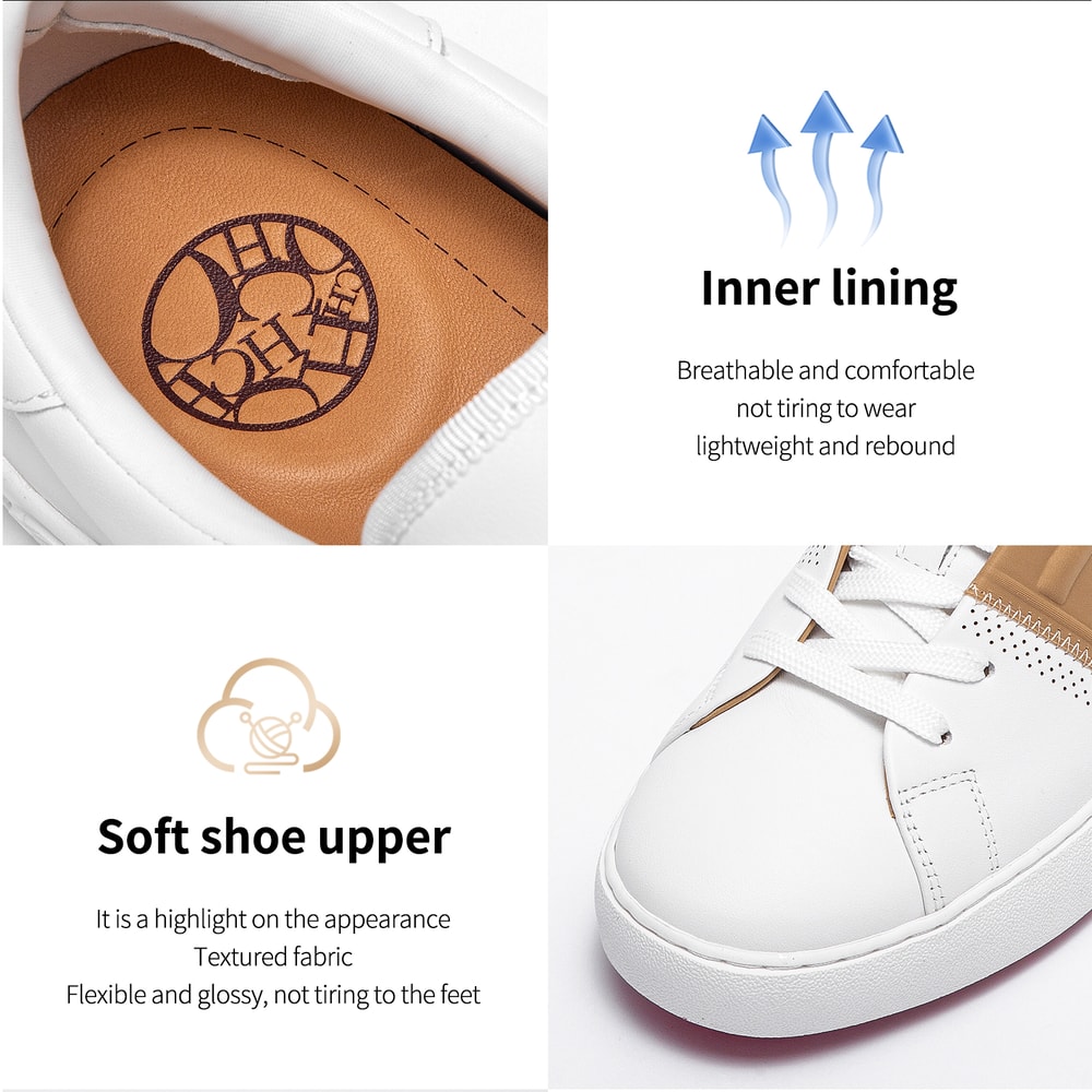 New Luxury Brand Women Casual Shoes White Flat Sneakers Comfort Press Insole Balance Technology 2