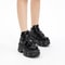 Punk Style Platform Sneakers With Heel Laceup Metal Decor Gothic Ankle Rock Boots For Women 2