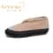 Comfortable Female Winter Ballet Shoes Genuine Leather Winter Flat Shoes Warm Snow Shoes With Fur L 2