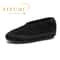Comfortable Female Winter Ballet Shoes Genuine Leather Winter Flat Shoes Warm Snow Shoes With Fur L 3