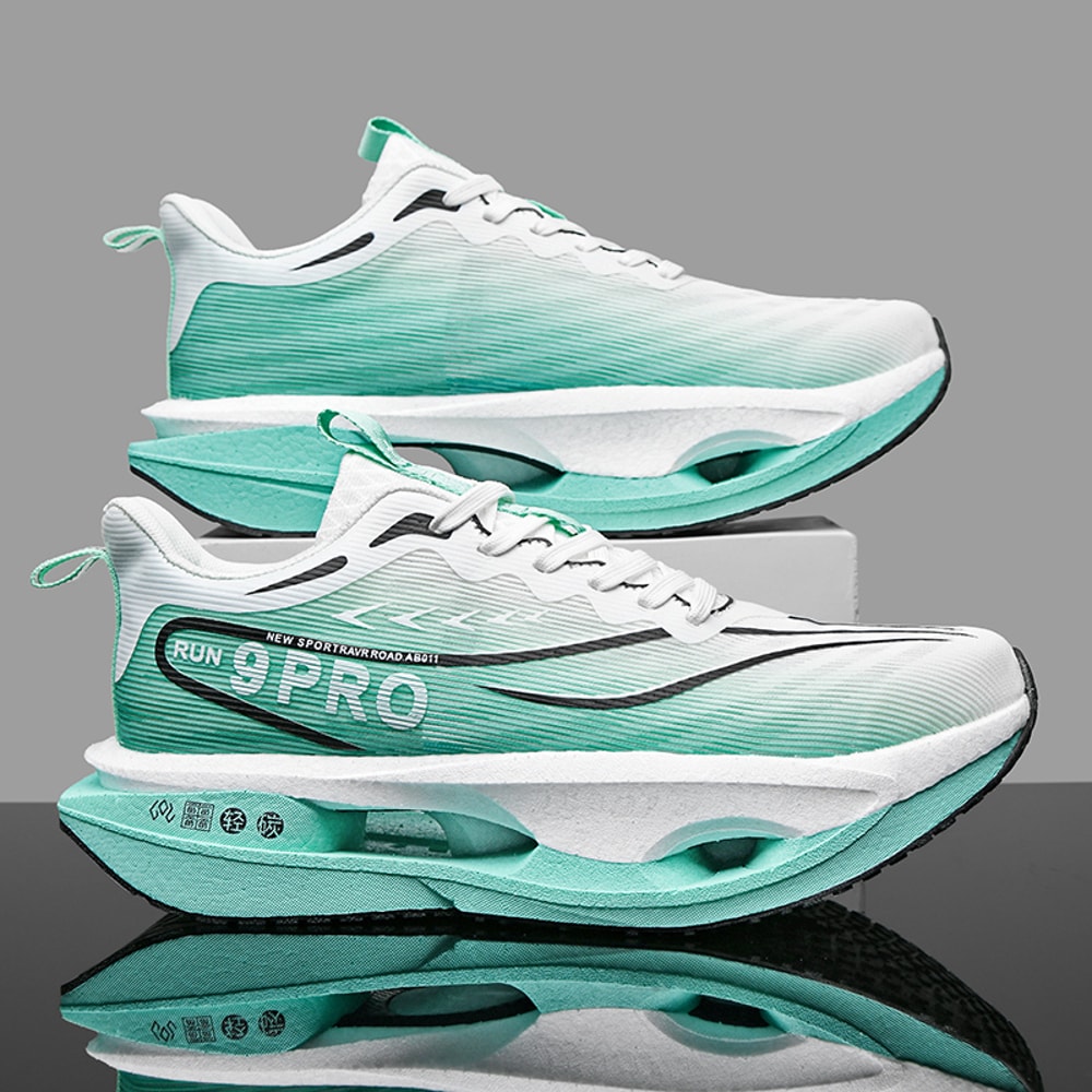 Mens Lightweight Running Shoes With Carbon Plate Soft Sole AntiSlip Sports Sneakers Casual Mesh Sho 2