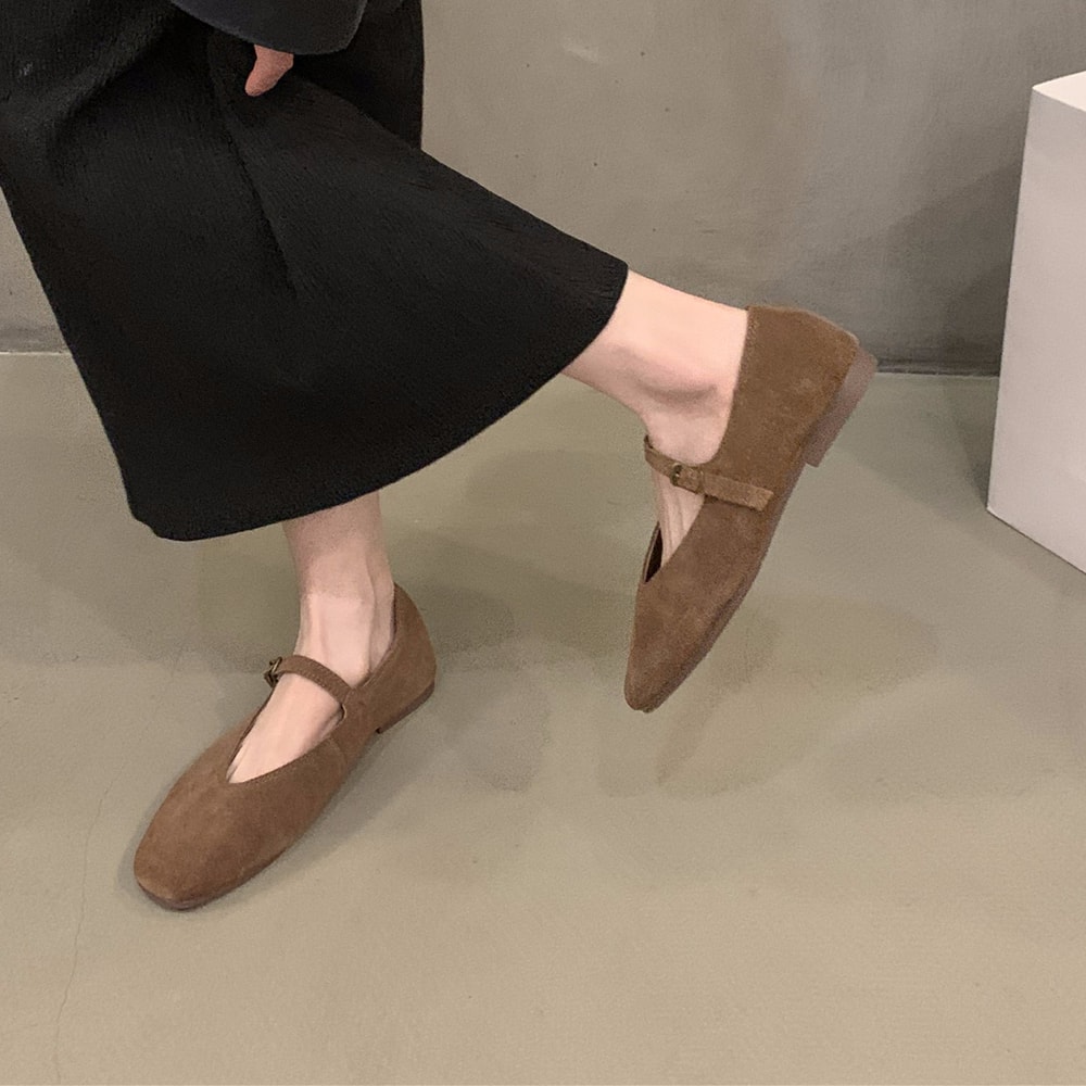 Soft Leather Women Flats Spring New Brand Round Toe Shallow Slip On Casual Ballet Shoes Elegant Dre 3