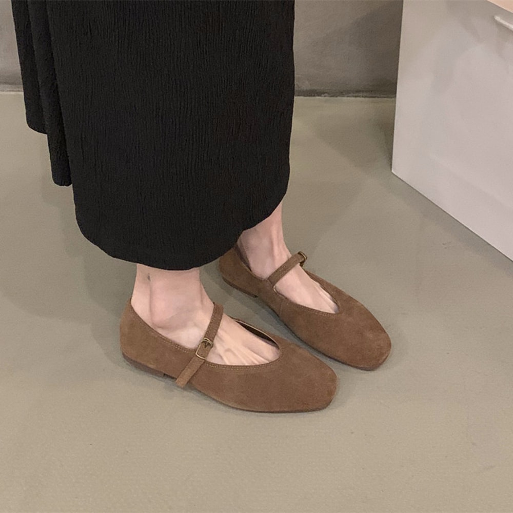 Soft Leather Women Flats Spring New Brand Round Toe Shallow Slip On Casual Ballet Shoes Elegant Dre 4
