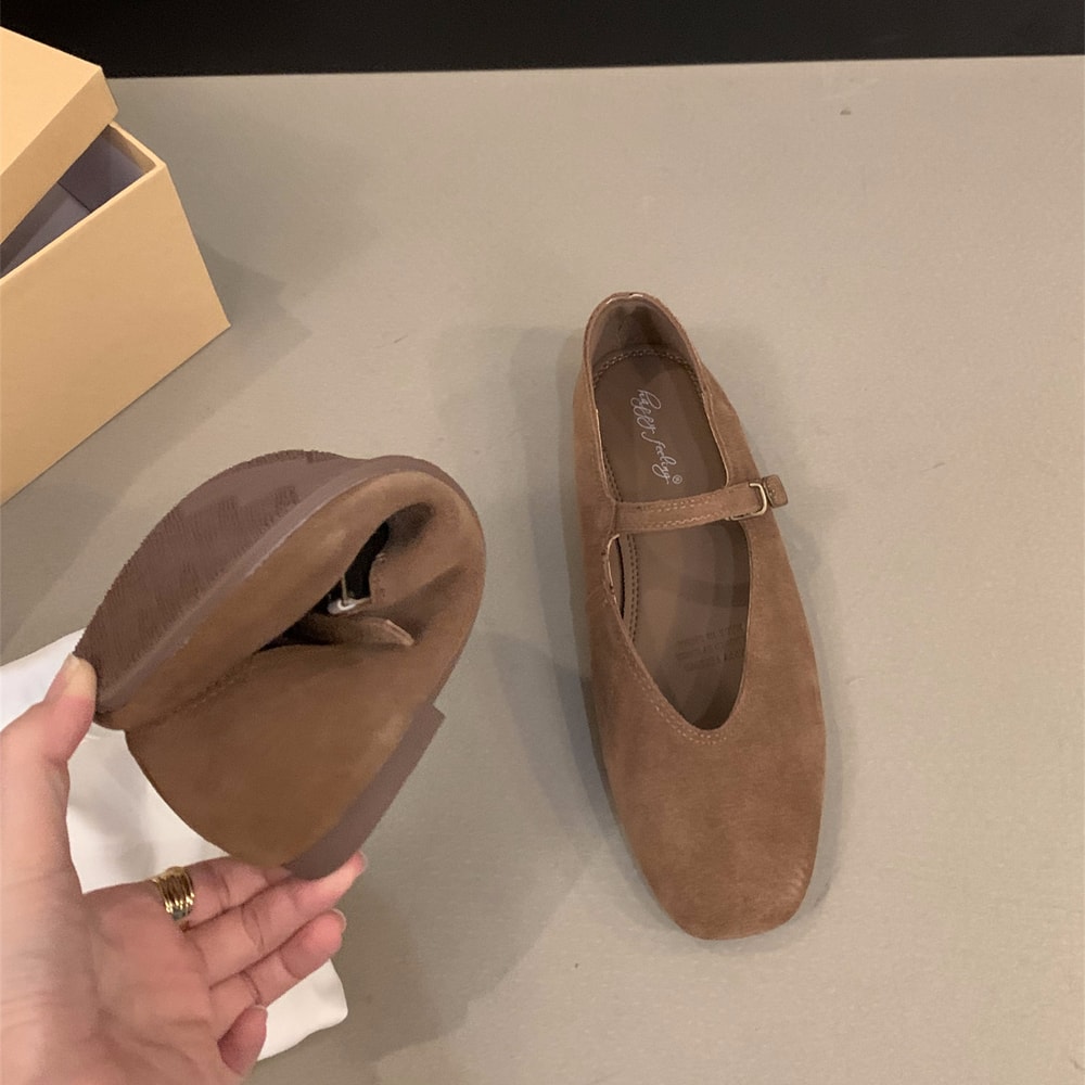 Soft Leather Women Flats Spring New Brand Round Toe Shallow Slip On Casual Ballet Shoes Elegant Dre 5