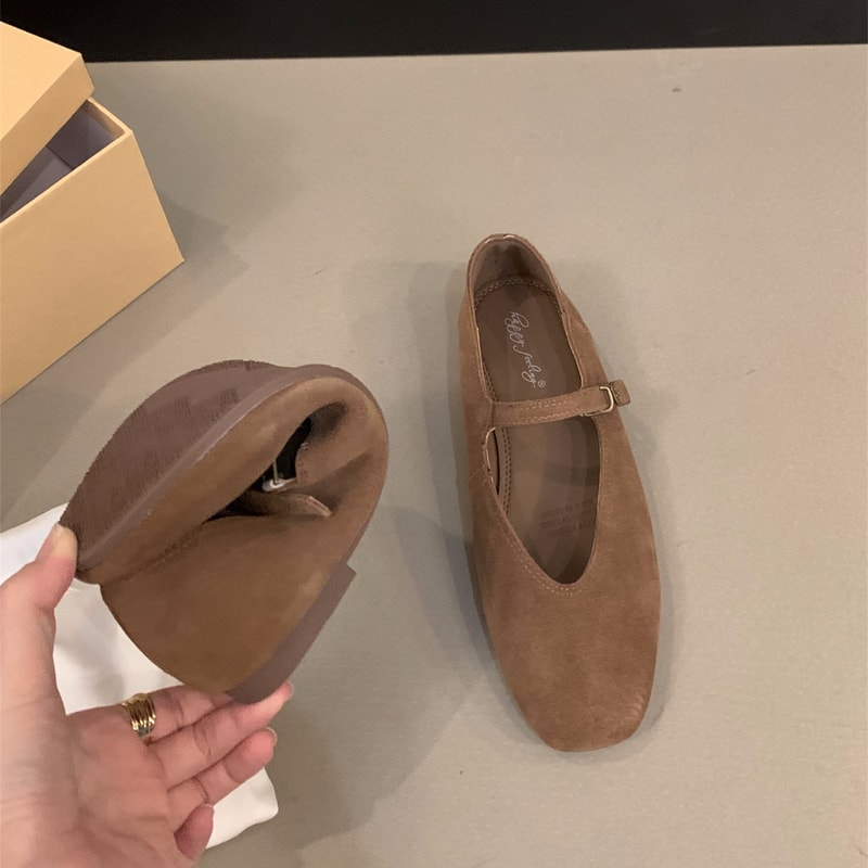 Soft Leather Women Flats Spring New Brand Round Toe Shallow Slip On Casual Ballet Shoes Elegant Dre 5