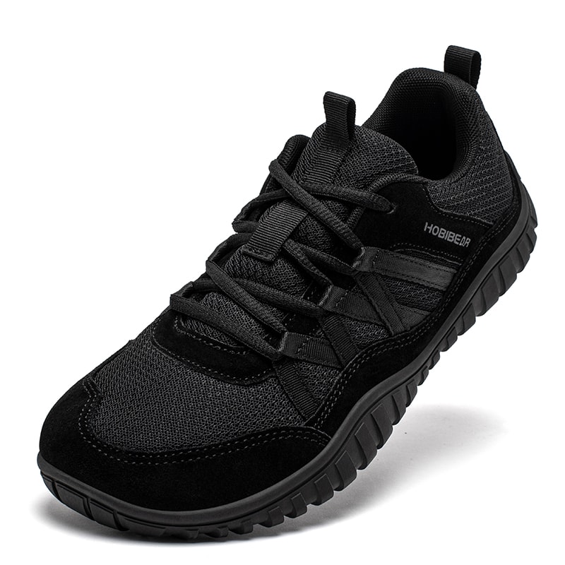 Non Slip Outdoor Sneakers Wide Toe Lace Up Breathable Running Shoes For Men Women 0