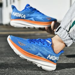 luxury men's running shoes, non-slip trainers, breathable mesh jogging cushioning sneakers for off-road outdoor race