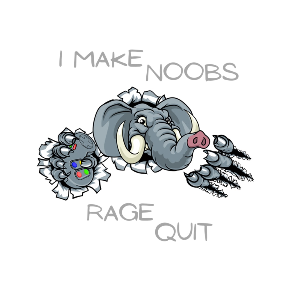 I Make Noobs Rage Quit Funny Gamer Saying Boys Teens Gaming .png
