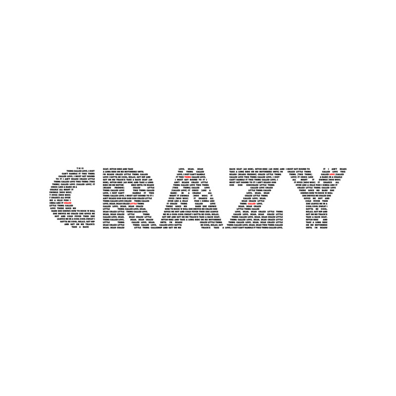 CRAZY - Crazy Little Thing Called Love Lyrics (Queen) (in Black) Relaxed Fit .png