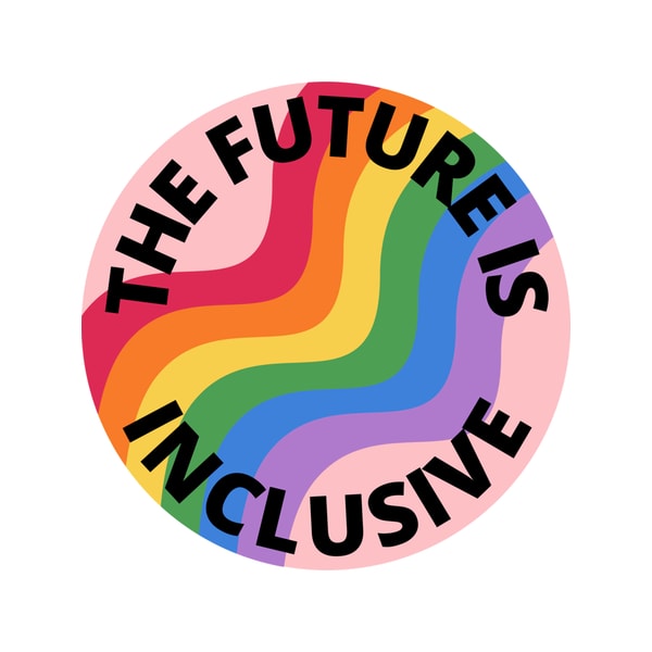 The Future Is Inclusive Pride Rainbow Pink | Inspire Uplift