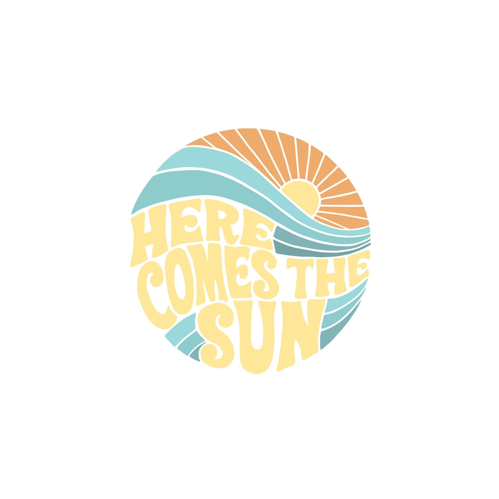 Groovy Here Comes the Sun Art Board Print.png