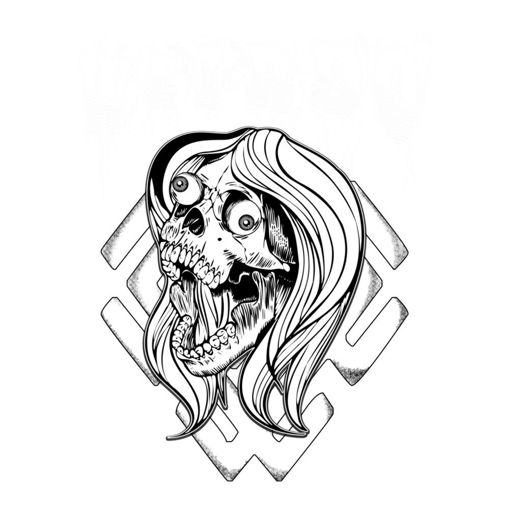 Weirdo - Cool Crazy-Looking Skull Design  .png
