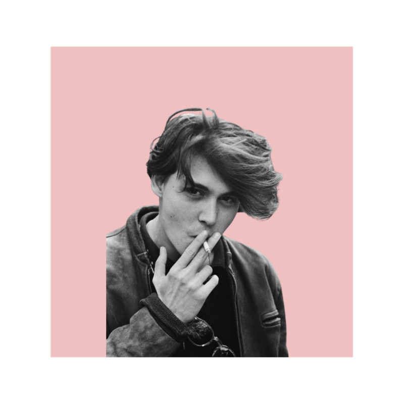 Johnny Depp Smoking Chiffon Top .png