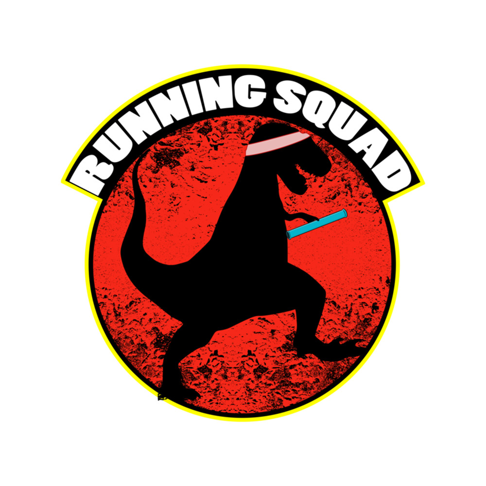 Running Squad Dinosaur with a Baton Long Sleeve .png