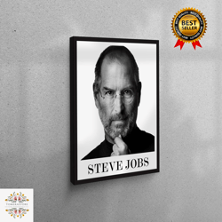 living room wall art, wall art, canvas, steve jobs, steve jobs art canvas, famous quote 3d canvas, portre canvas print,