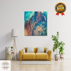 modern marble wall decor,blue and gold marble,luxury marble canvas,silver marble art canvas,abstract artwork, gold marbl