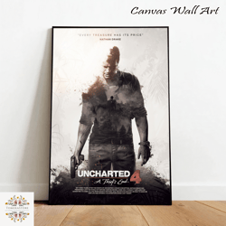 uncharted game poster, canvas wall art, rolled canvas print, canvas wall print, game poster-2.jpg