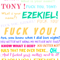 hey whats your name tony and ezekiel funny