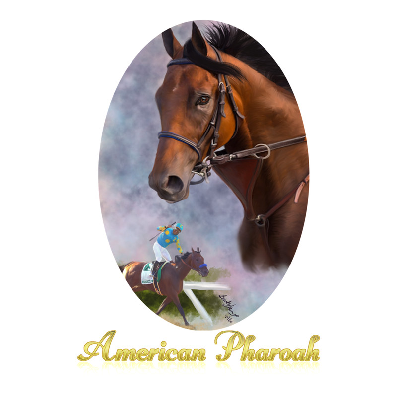 American Pharoah, Triple Crown Winner with Name Plate .png