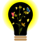 Light Bulb With Yellow Flowers, Shining Together .png
