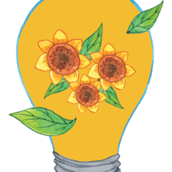 trending light bulb with yellow flowers cool light bulb sunflowers design gift for flower lover